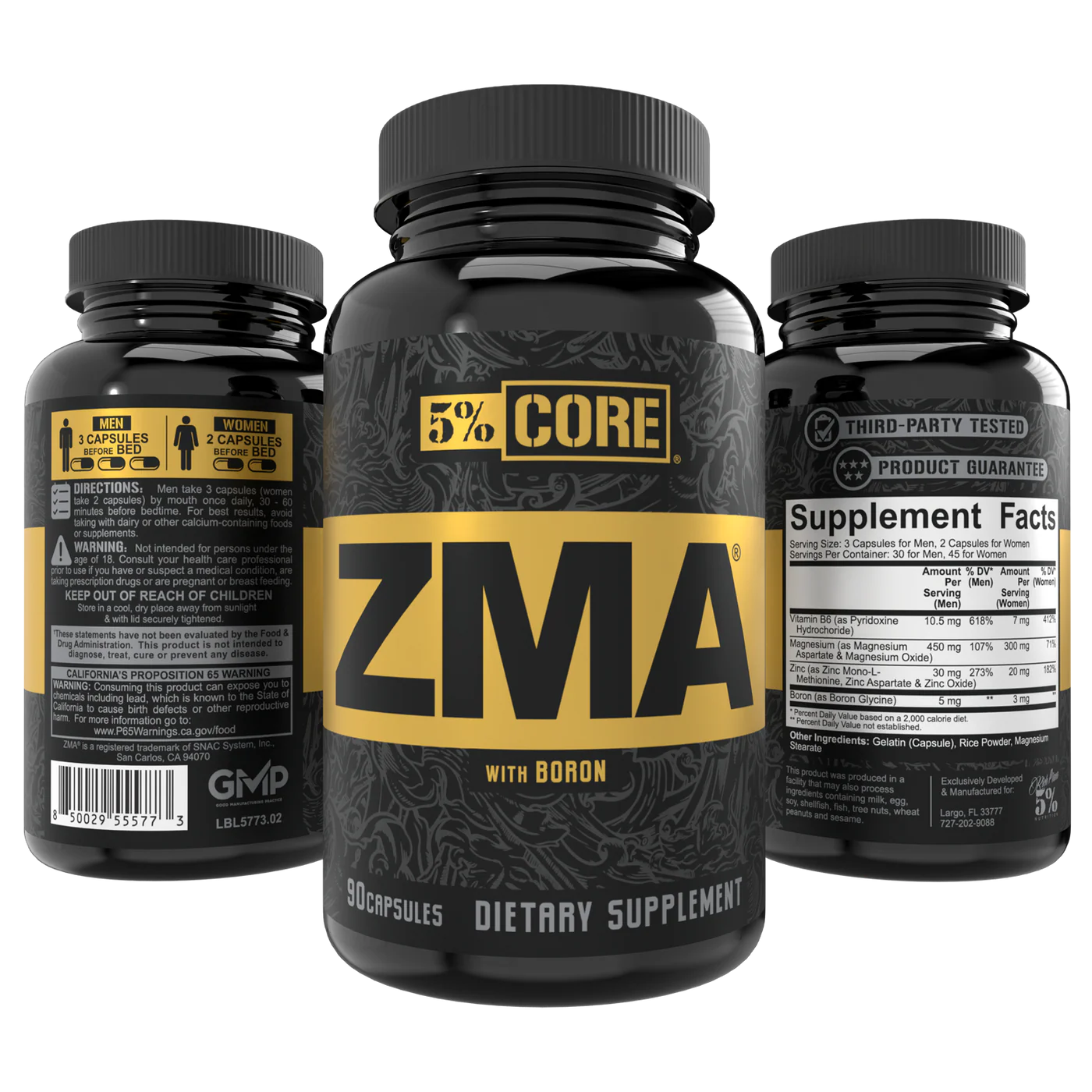 5% Nutrition ZMA cu Boron Core Series 90 capsule 4