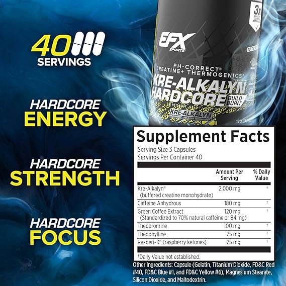 EFX Sports Krea-Alkalin Hardcore 120 capsule 2