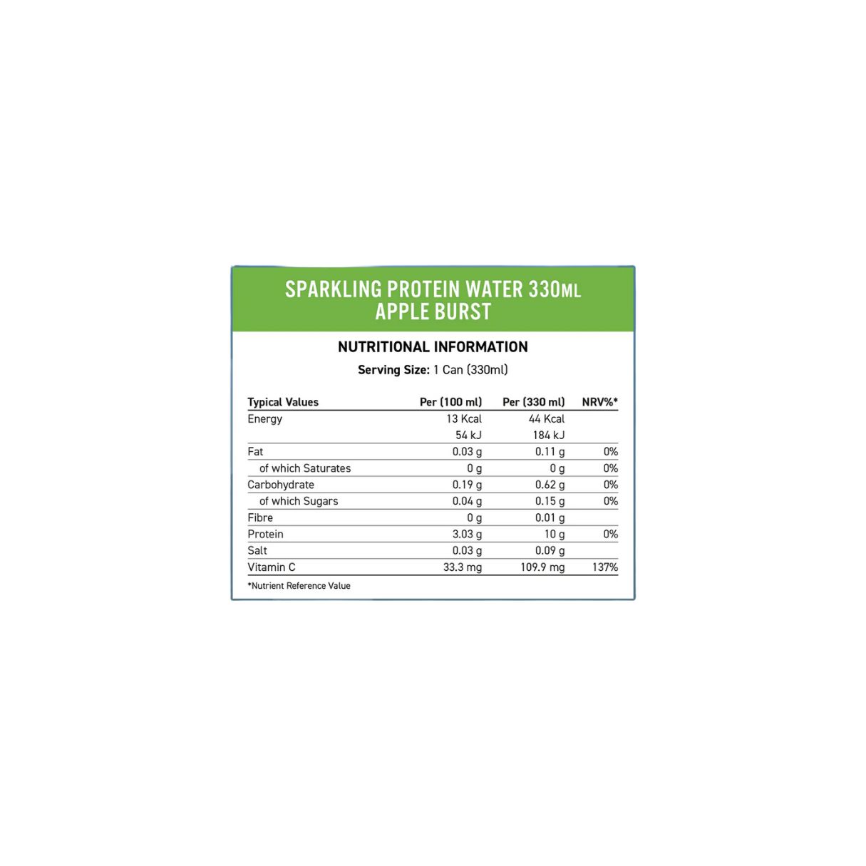 Applied Nutrition Sparkling Protein Water Apple 330ml 2