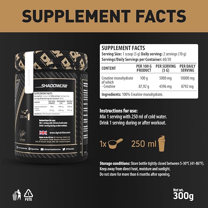 Dorian Yates Creatine Monohydrate 300gr Unflavoured 2
