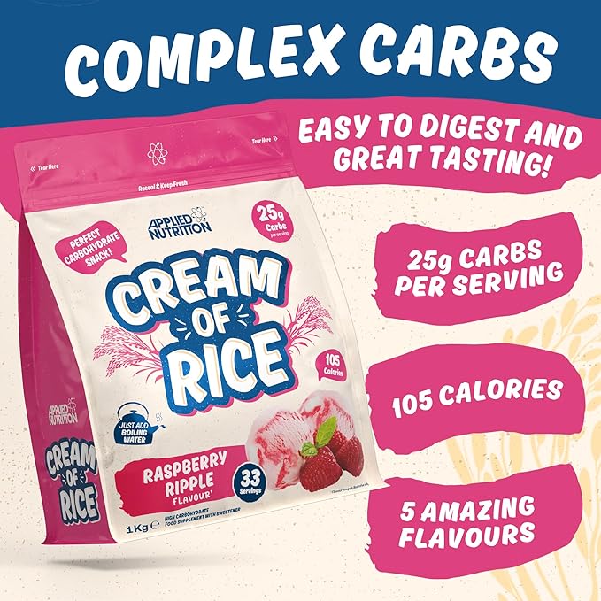 Applied Nutrition Cream of Rice Raspberry Ripple 1000gr 3
