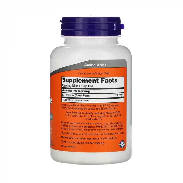 Now L-Tyrosine 500mg 120 capsule 2